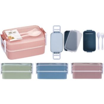   UZSONNÁSDOBOZ +KANÁL +VILLA PP SZILIKON 18X10X8,5CM 223G 3 FÉLE SZÍN