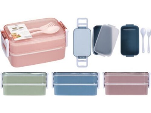 UZSONNÁSDOBOZ +KANÁL +VILLA PP SZILIKON 18X10X8,5CM 223G 3 FÉLE SZÍN