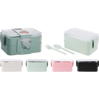 UZSONNÁSDOBOZ PP PS 18,3X10,3X8,6CM 224G 4 FÉLE SZÍN