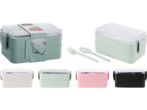 UZSONNÁSDOBOZ PP PS 18,3X10,3X8,6CM 224G 4 FÉLE SZÍN