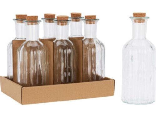 ÜVEGPALACK PARAFADUGÓVAL 500ML