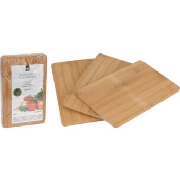 VÁGÓDESZKA SZETT BAMBUSZ 3DB-OS 22X14X0,8CM