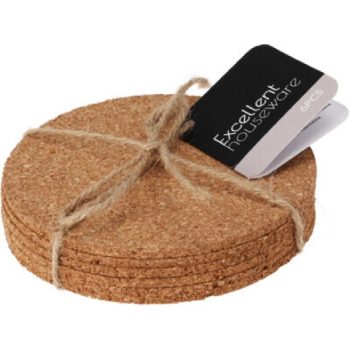 POHÁRALÁTÉT SZETT PARAFA KEREK 6DB-OS 10CM