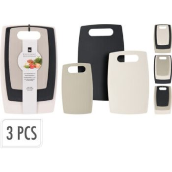   VÁGÓDESZKA PP 3DB-OS 24X15X0,5CM 29,5X19,5X0,5CM 35X22X0,5CM 3 FÉLE SZÍN