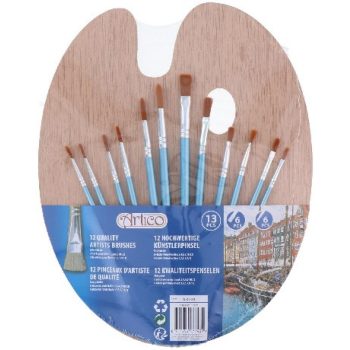 ECSET SZETT 13RÉSZES 6XKEREK/6XLAPOS/1XPALETTA 30X24,5X1CM