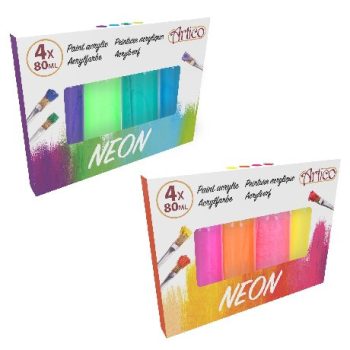 FESTÉK AKRIL NEON 4X80ML 2 FÉLE