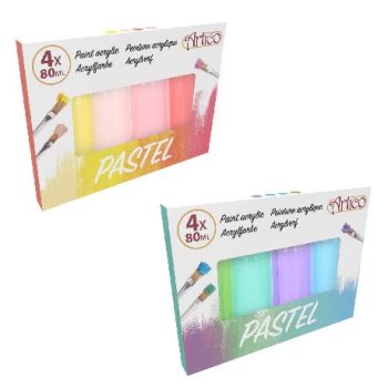 FESTÉK AKRIL PASZTEL 4X80ML 2 FÉLE
