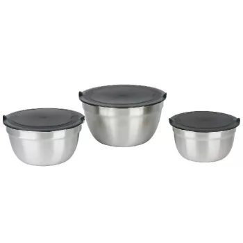   TÁL SZETT TETŐVEL 3DB-OS 18,5/16/14CM ROZSDAMENTES ACÉL ALPINA