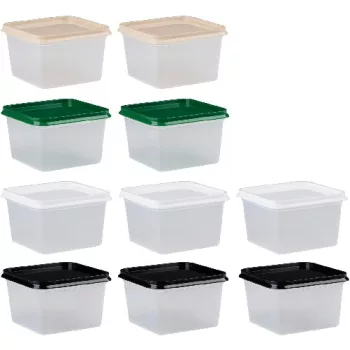 ÉTELTÁROLÓ DOBOZ 750ML 10DB-OS PP + FEDŐ ALPINA