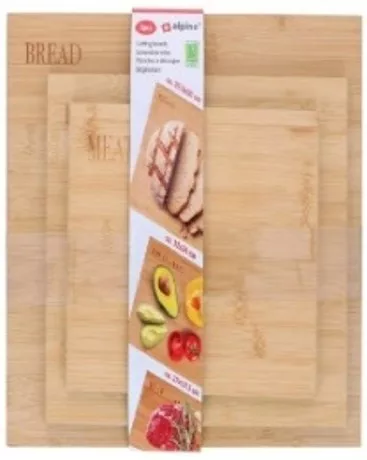 VÁGÓDESZKA BAMBUSZ 3DB 39X30CM, 33X24CM, 27X19CM ALPINA