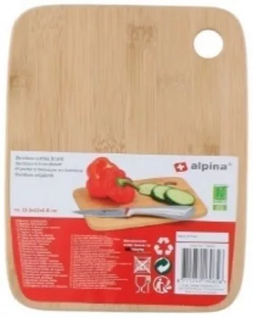 VÁGÓDESZKA 19,5X15CM BAMBUSZ ALPINA