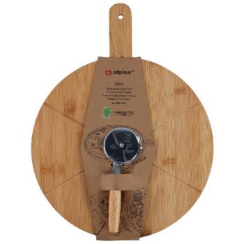 PIZZA DESZKA KÉSSEL 2DB 44X34X1CM ALPINA