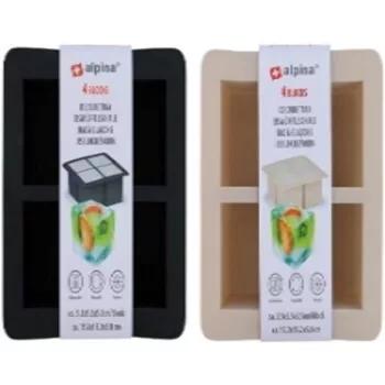   JÉGKOCKA KÉSZÍTŐ 4DB 5,5X5,5X5,5CM ES KOCKA 2 FÉLE SZÍN ALPINA