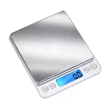   MÉRLEG DIGITÁLIS 2 TÁLCÁVAL 13X10,7X2CM ELEM NÉLKÜL, METÁL ALPINA