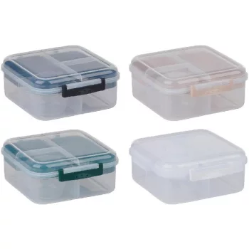 UZSONNÁS DOBOZ 3RÉSZES 4 FÉLE 18X17X8CM ALPINA