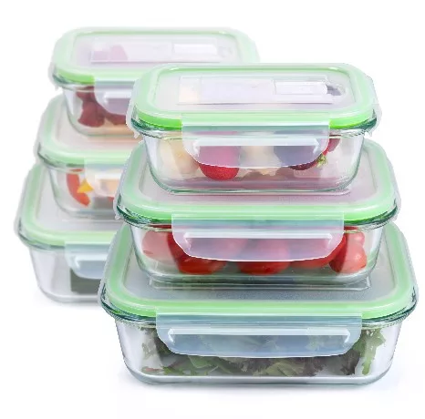 TÁROLÓ EDÉNY 6DB 2X370ML/640ML/1050ML ÜVEG + MŰA. TETŐVEL ALPINA