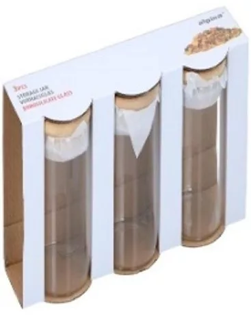 TÁROLÓÜVEG BOROSZILIKÁT 3DB 27X7X9,5CM ALPINA