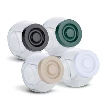 TÁROLÓEDÉNY 8X8X6CM GL/PP 190ML 5FÉLE ALPINA