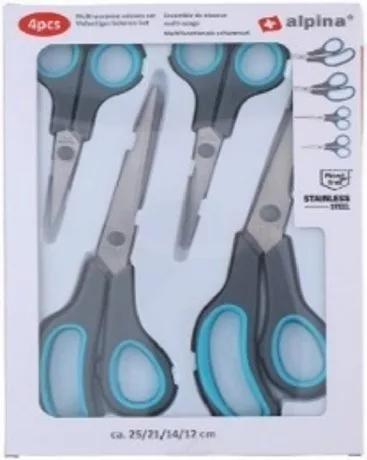 OLLÓ 4DB-OS 25/21/14/12CM 1,35/1,95MM ALPINA