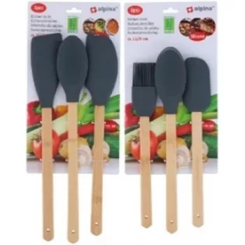 FŐZŐESZKÖZ SZETT BAMBUSZ/SZILIKON 3DB 2 FÉLE ALPINA