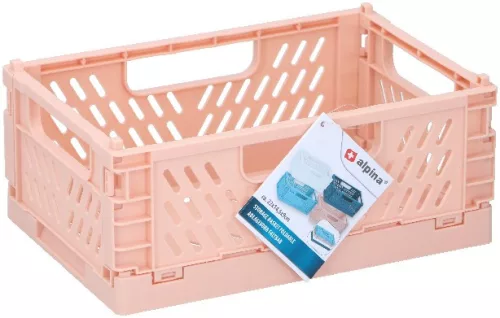 TÁROLÓ REKESZ LAPOSRA HAJTHATÓ 22X15X9CM 4 SZÍNBEN ALPINA