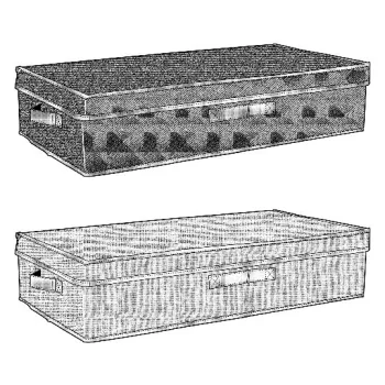 TÁROLÓ DOBOZ FEDELES 67X38X15CM 2 SZÍNBEN ALPINA