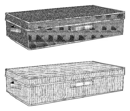 TÁROLÓ DOBOZ FEDELES 67X38X15CM 2 SZÍNBEN ALPINA
