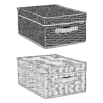 TÁROLÓ DOOBOZ FEDELES 25X36X16CM 2 SZÍNBEN ALPINA