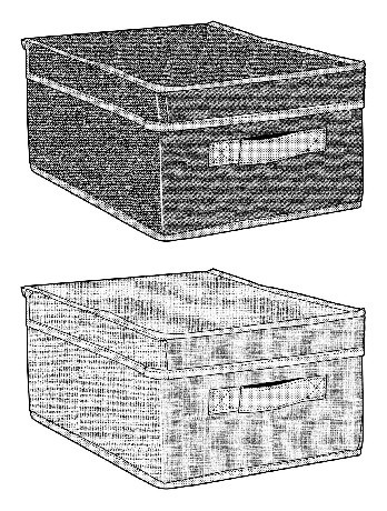 TÁROLÓ DOOBOZ FEDELES 25X36X16CM 2 SZÍNBEN ALPINA