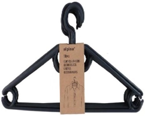 RUHAAKASZTÓ, 10 DB, NYITOTT VÉGŰ, FEKETE, 40X21X6,8 CM, ALPINA