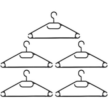   RUHAAKASZTÓ, 5 DB, NYITOTT VÉGŰ, FEKETE, 40X21,8X3,4 CM, ALPINA