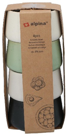 TÁL KERÁMIA 4DB 9,5X9,5X5CM ALPINA