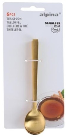 KANÁL TEÁS 6DB ARANY 15,5X3X5CM 90G ROZSDAMENTES ALPINA