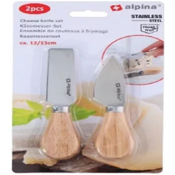 SAJTVÁGÓ SZETT 2DB 13/12CM 49GR ACÉL&FA ALPINA