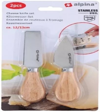 SAJTVÁGÓ SZETT 2DB 13/12CM 49GR ACÉL&FA ALPINA