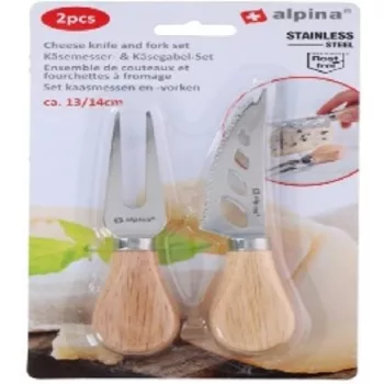 SAJTVÁGÓ SZETT 2DB 14/13CM 49GR ACÉL&FA ALPINA