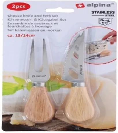 SAJTVÁGÓ SZETT 2DB 14/13CM 49GR ACÉL&FA ALPINA