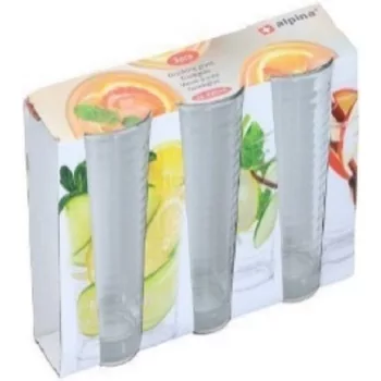 ÜVEGPOHÁR 220ML 3DB D6,8X10,7CM ALPINA