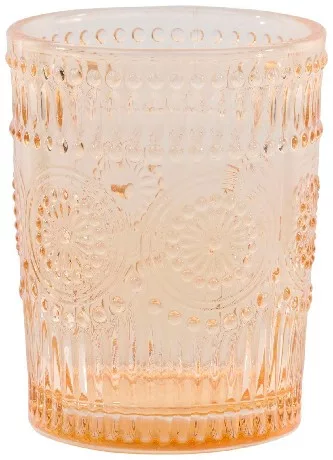 POHÁR ÜVEG NARANCSSÁRGA 240ML 4DB 8X6.7X10CM 248GR ALPINA