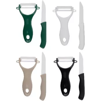   KÉS ÉS HÁMOZÓ 4FÉLE 2DB 13/16CM PENGE: 1,2MM 45.5GR ABS+KERÁMIA PENGÉK ALPINA