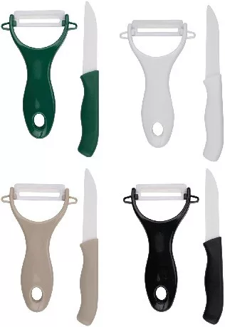 KÉS ÉS HÁMOZÓ 4FÉLE 2DB 13/16CM PENGE: 1,2MM 45.5GR ABS+KERÁMIA PENGÉK ALPINA