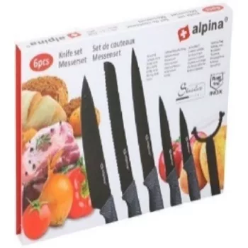   KÉS SZETT 6DB 32/23/19,5/13CM 1,2/1,5MM TAPADÁSMENTES ALPINA