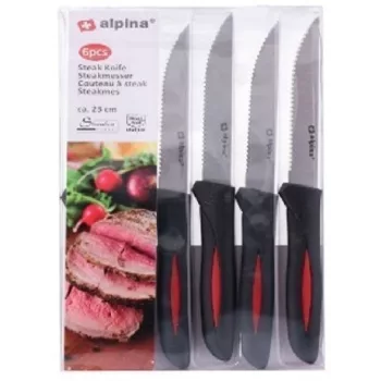 STEAK KÉS 6DB 23CM 0,8MM RM ALPINA