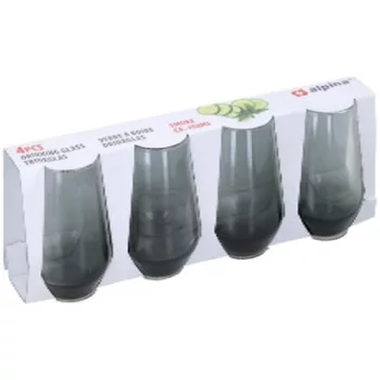 POHÁR ÜVEG 450ML FÜST HATÁSÚ 4DB ALPINA