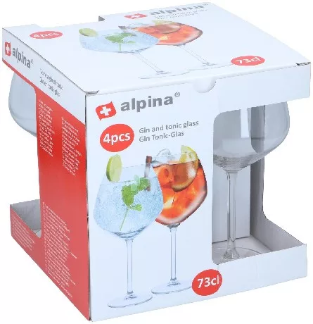 POHÁR GIN&TONIC 730ML 4DB D11xh22,5cm ÜVEG ALPINA
