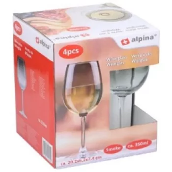 BOROSPOHÁR FÜST HATÁSÚ ÜVEG 360ML 4DB ALPINA