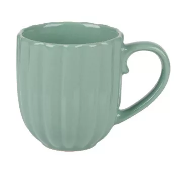 BÖGRE STONEWARE BARÁZDÁLT ZÖLD 10,2X9,3X13,5CM