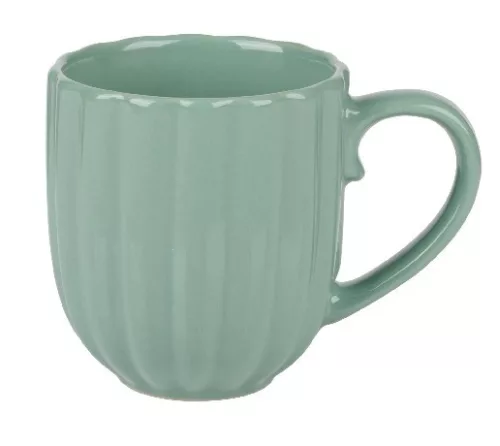 BÖGRE STONEWARE BARÁZDÁLT ZÖLD 10,2X9,3X13,5CM