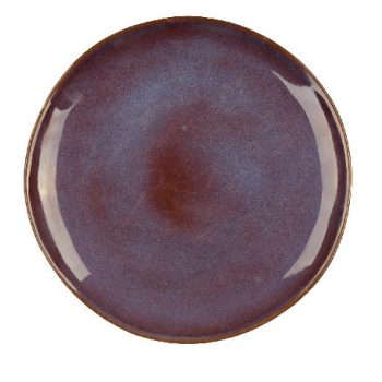 REGGELIZŐ TÁL STONEWARE  SÖTÉTBARNA 20X2CM