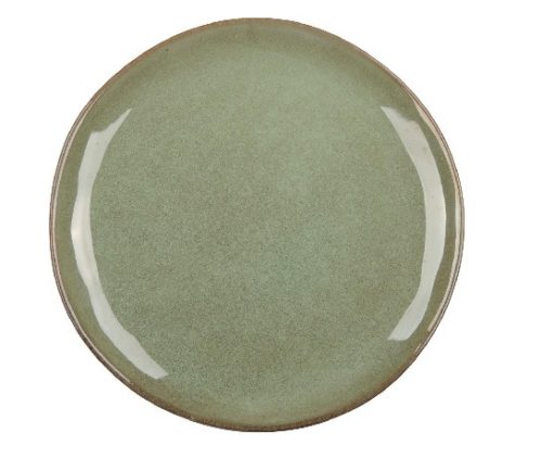 REGGELIZŐ TÁL  STONEWARE ZÖLD 20X2CM